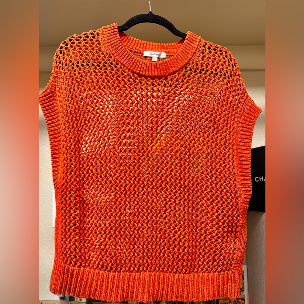 Madewell Women's Knit Orange Sweater